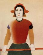 Kasimir Malevich The girl with red stick oil painting artist